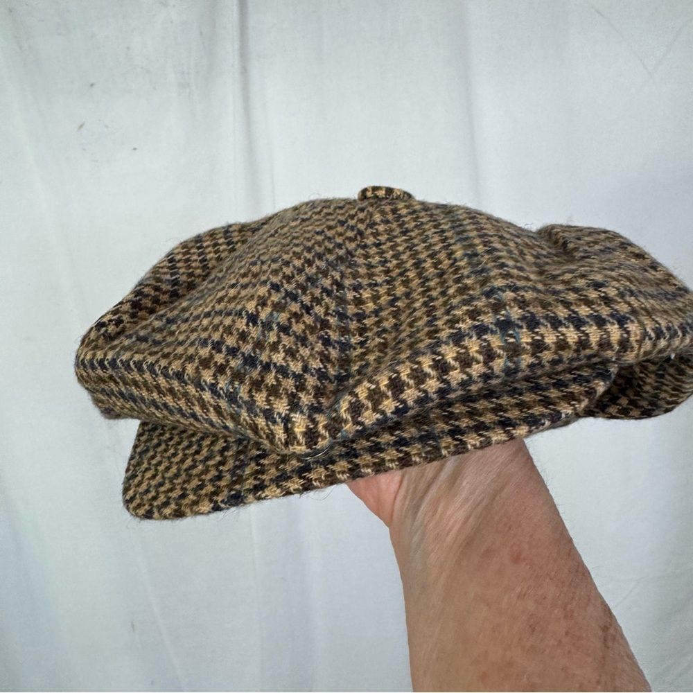Country Gentleman Men's Multicolor Houndstooth Wool Tweed Newsboy Cap Hat